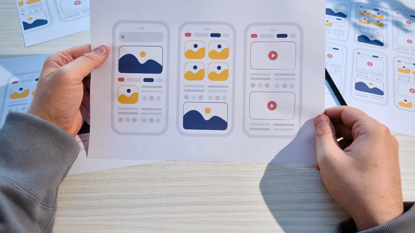 Mobile App Wireframes – English